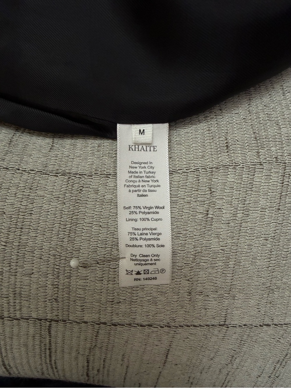 KHAITE HERMAN Wool Zip-Up Moto Jacket with Silver Hardware - Picture 3 of 7
